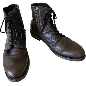 Freebirds Pendleton Brown Leather Lace Up Boots Size 14